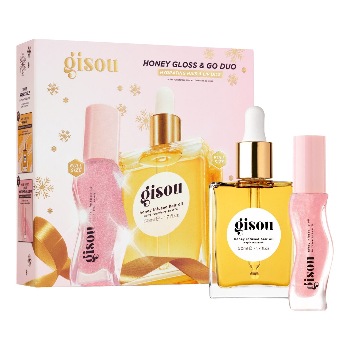 Honey Gloss & Go Duo - plaukų ir lūpų aliejaus rinkinys