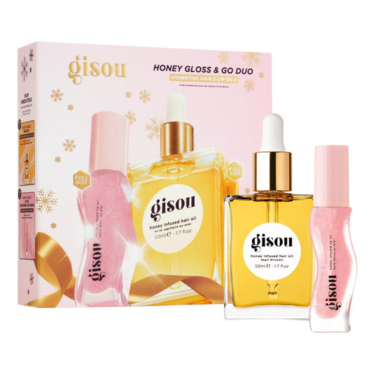 Honey Gloss & Go Duo - plaukų ir lūpų aliejaus rinkinys